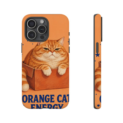 Orange Cat Energy iPhone Tough Case
