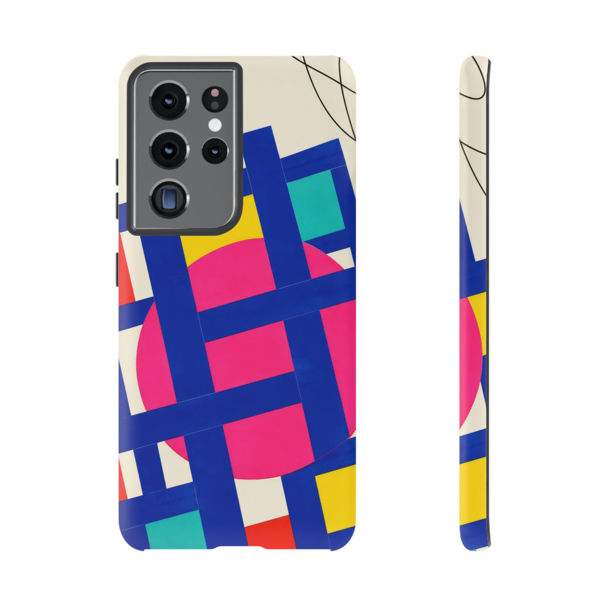 Chromatic Mischief Samsung Galaxy Tough Case | Geometric Color Block Art
