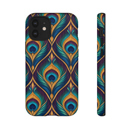 Peacock Nocturne iPhone Tough Case | art deco