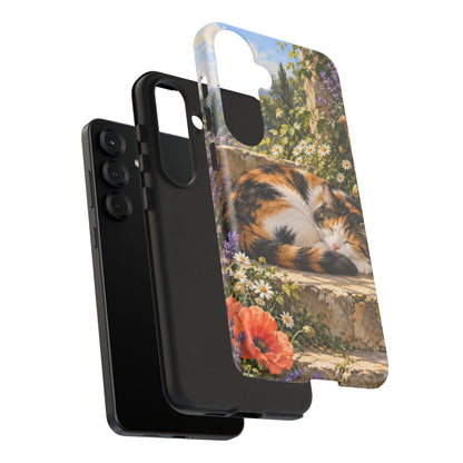 Garden Nap Samsung Galaxy Tough Case | calico cat
