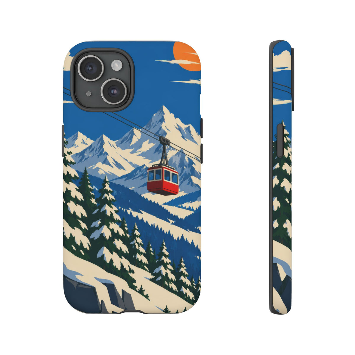Swiss Skiing — Lift to the Sky iPhone Tough Case