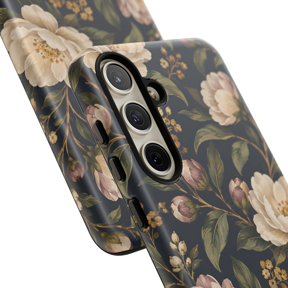 Dark Floral Samsung Galaxy Tough Case | Midnight Camellia