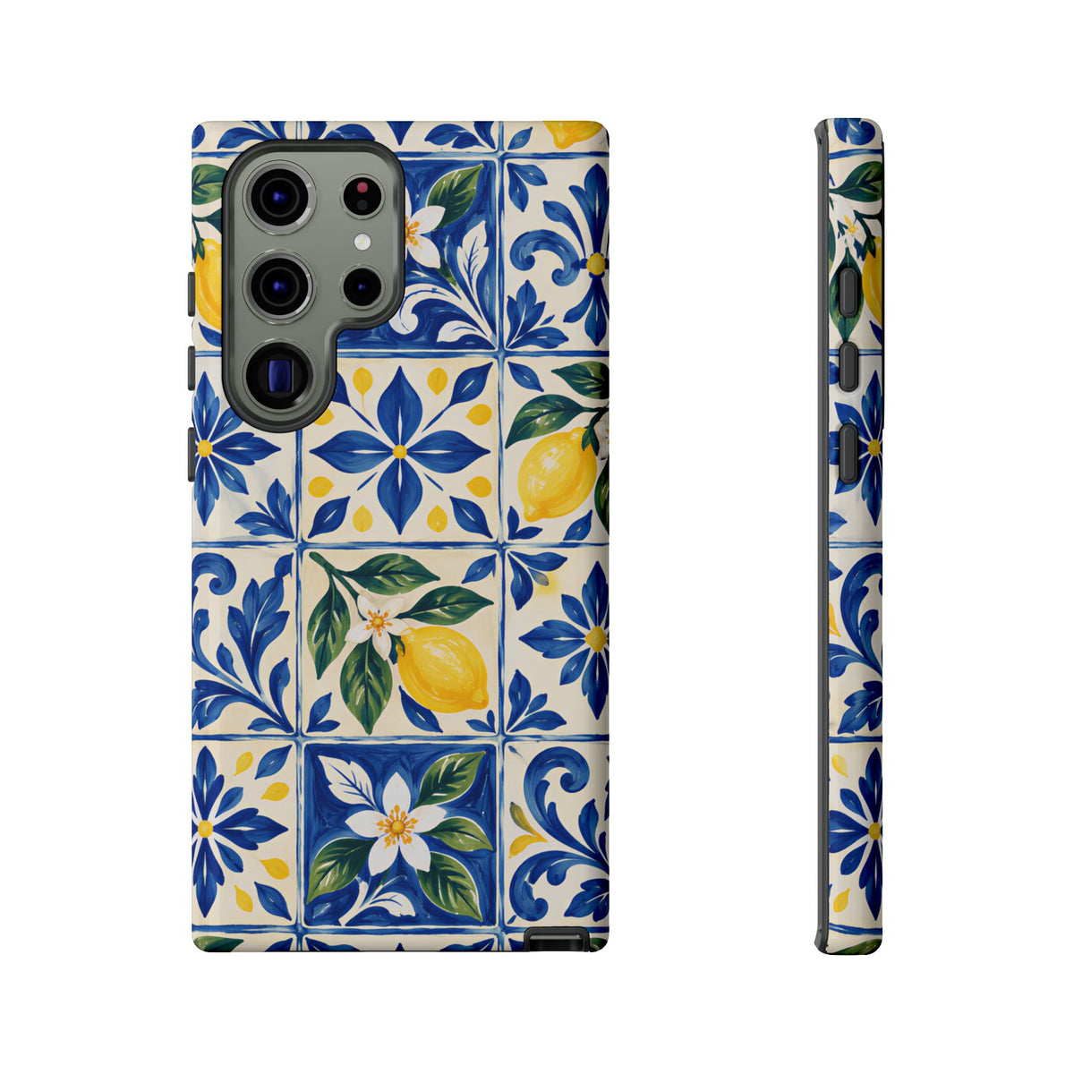 Blue Lemon Tile Samsung Galaxy Tough Case | Azulejo Orchard