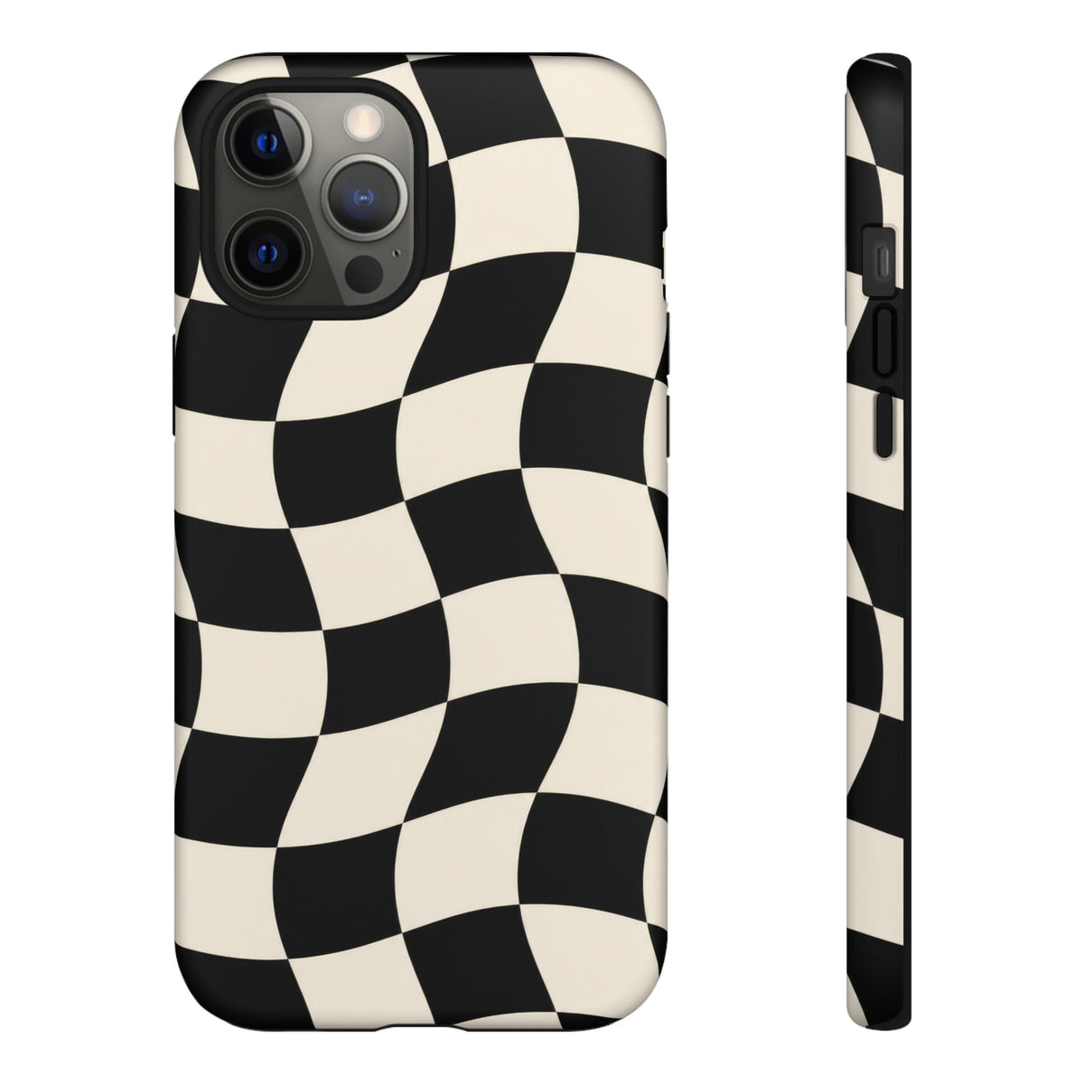 Liquid Check iPhone Tough Case | Wavy Checkerboard