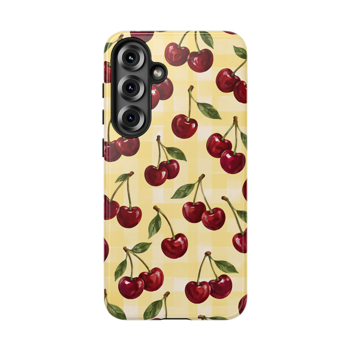 Cherry Gingham Samsung Galaxy Tough Case | Cherry Picnic