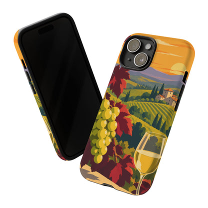 Wine & Grapes — Golden Vintage iPhone Tough Case | wine grapes
