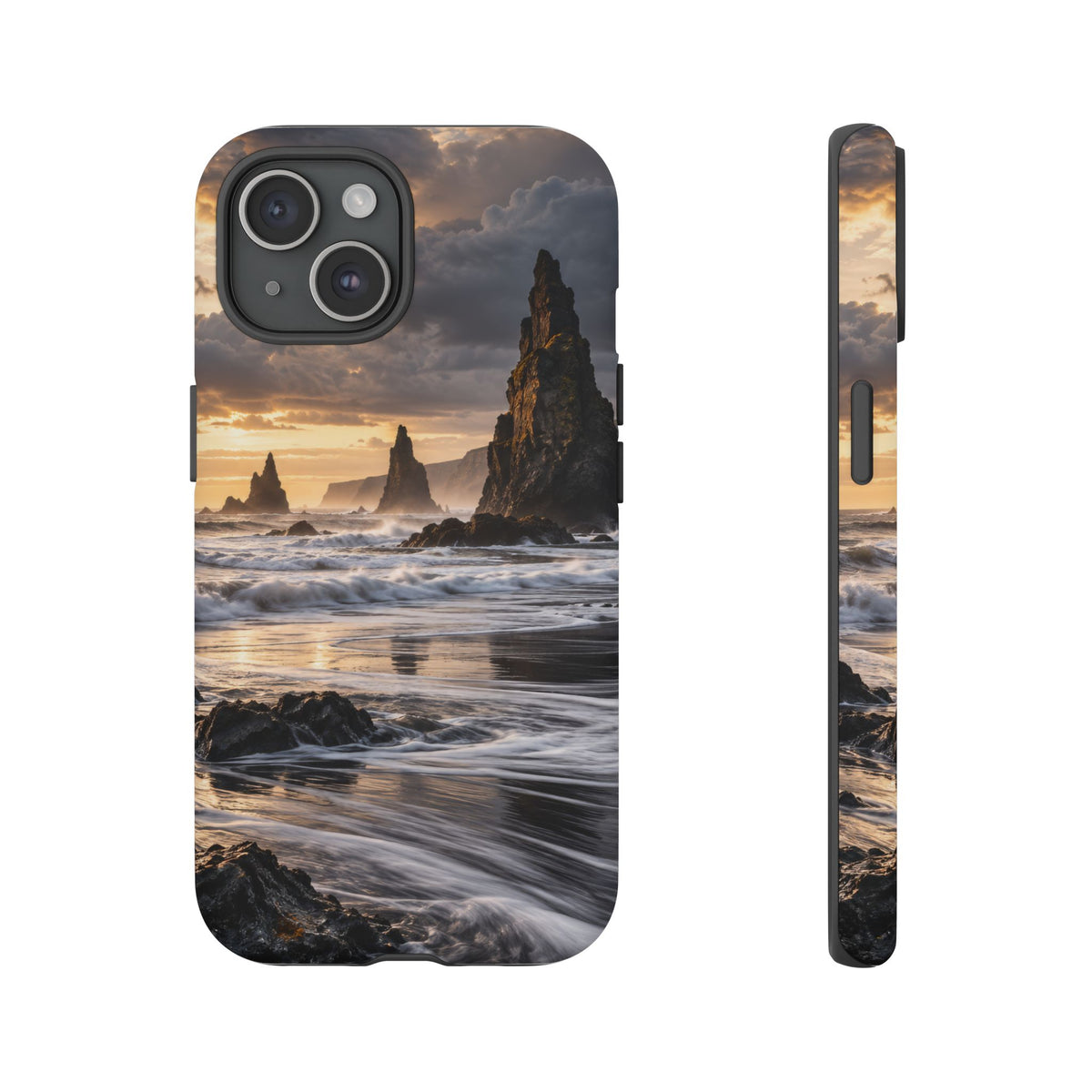 Black Sand and Silver iPhone Tough Case | black sand beach