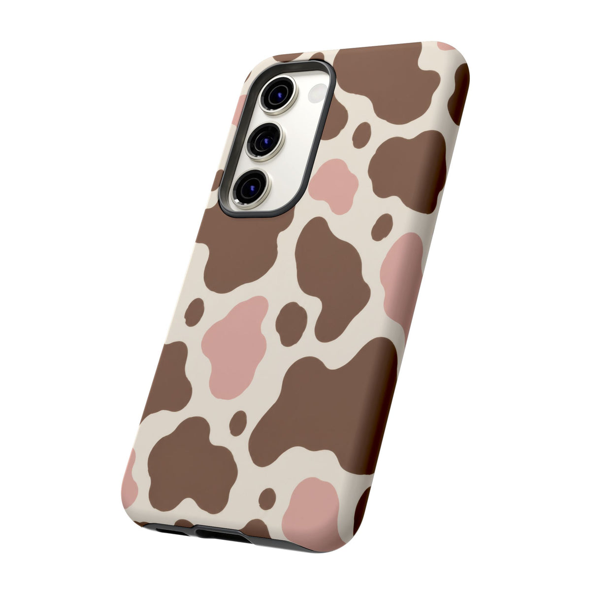 Mocha Blush Samsung Galaxy Tough Case | Brown & Pink Cow Print