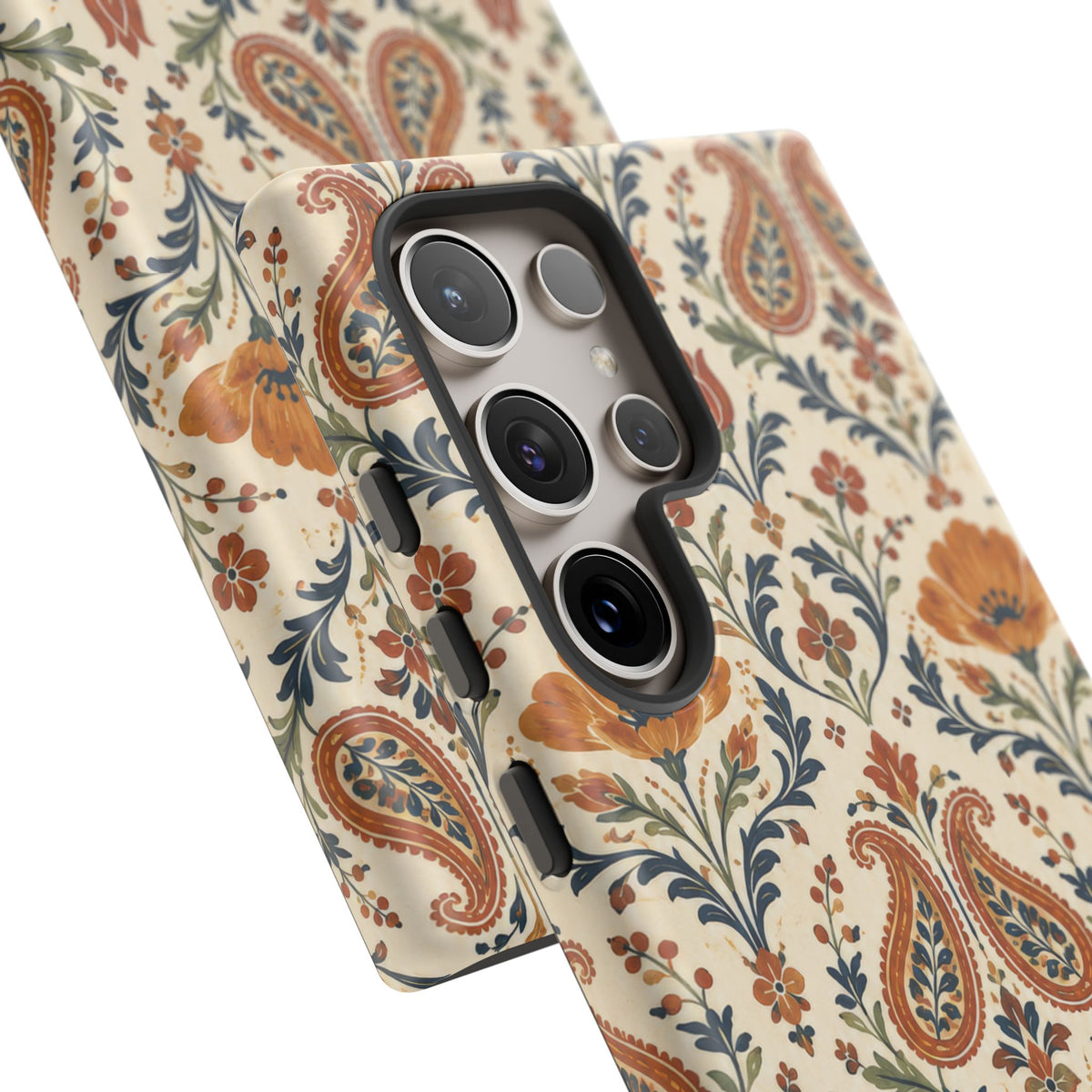 Terracotta Arabesque Samsung Galaxy Tough Case | Terracotta Floral Paisley