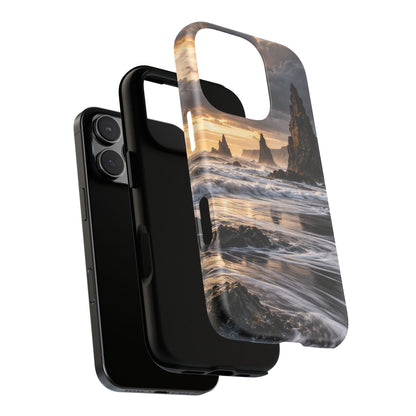 Black Sand and Silver iPhone Tough Case | black sand beach