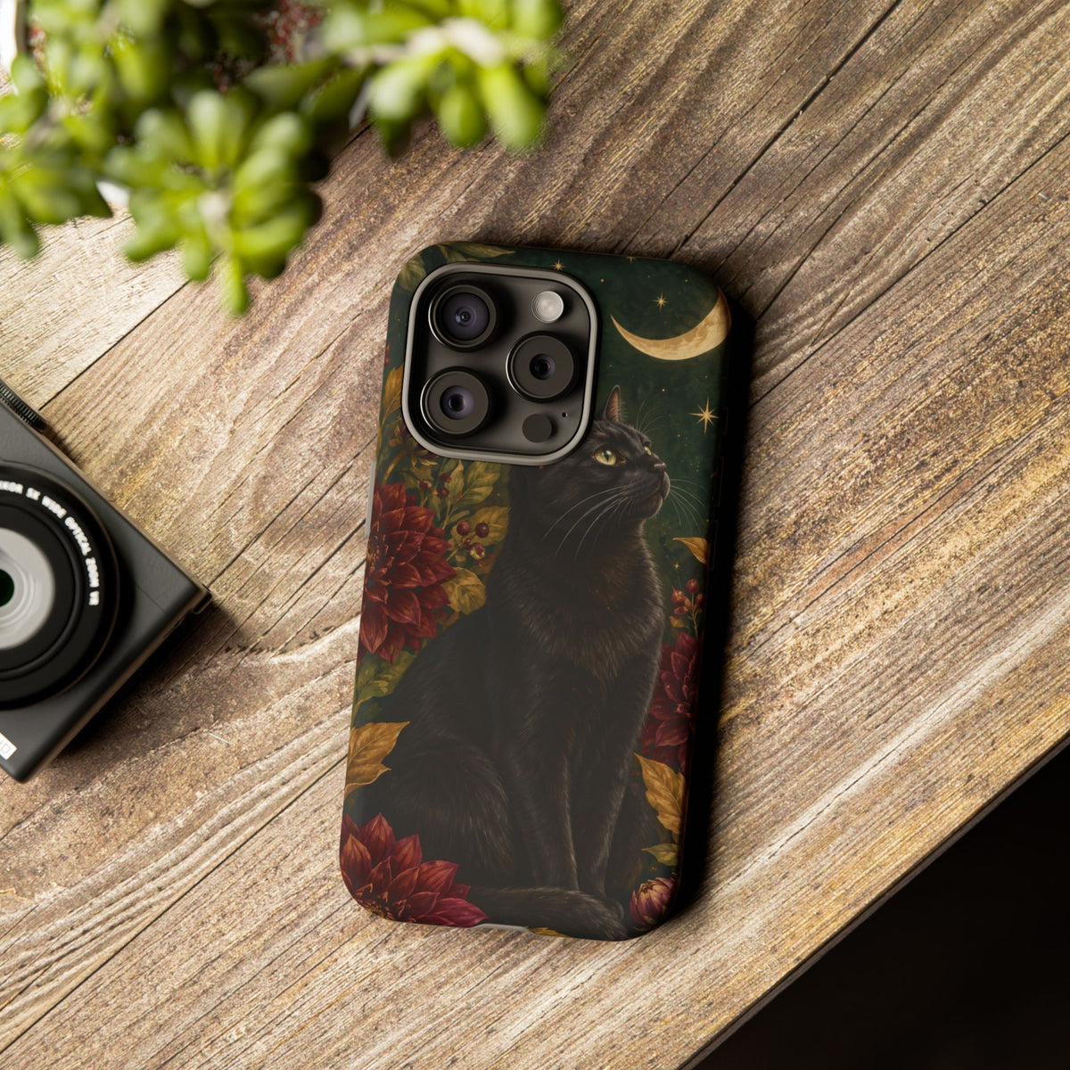 Midnight Familiar iPhone Tough Case | black cat