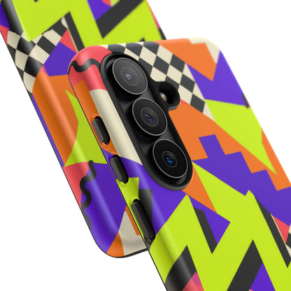 Acid Arcade Samsung Galaxy Tough Case | Bright Retro Geometry