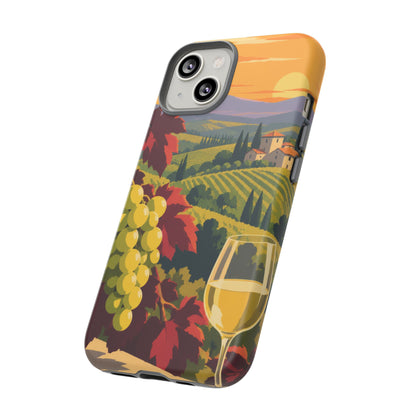 Wine & Grapes — Golden Vintage iPhone Tough Case | wine grapes