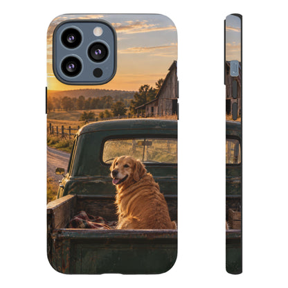 Sunday Road Golden iPhone Tough Case | golden retriever
