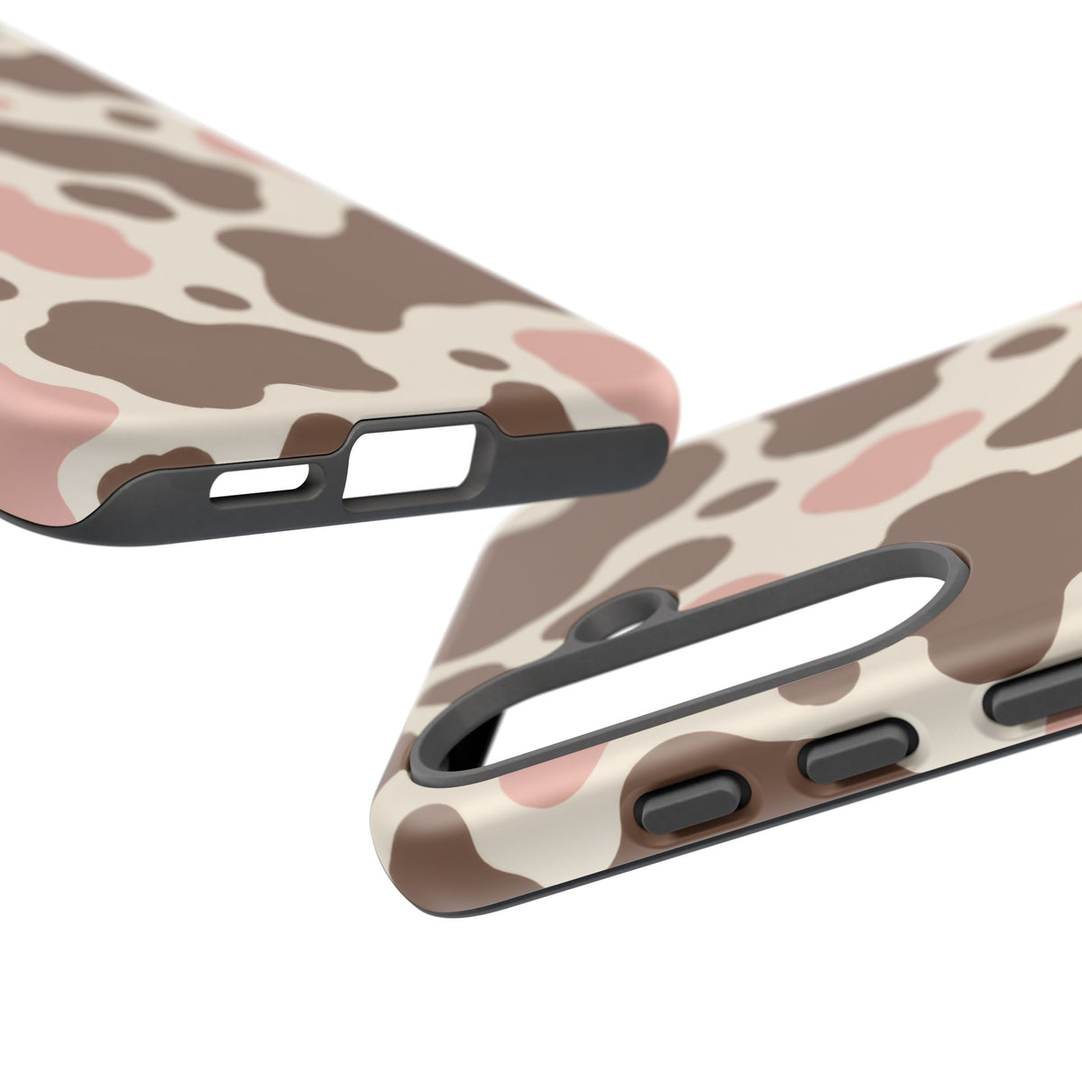 Mocha Blush Samsung Galaxy Tough Case | Brown & Pink Cow Print