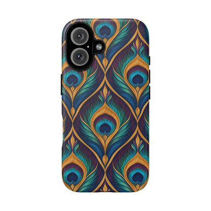 Peacock Nocturne iPhone Tough Case | art deco
