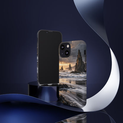 Black Sand and Silver iPhone Tough Case | black sand beach