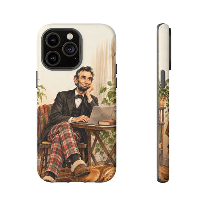 Abe from Home iPhone Tough Case | lincoln work from home