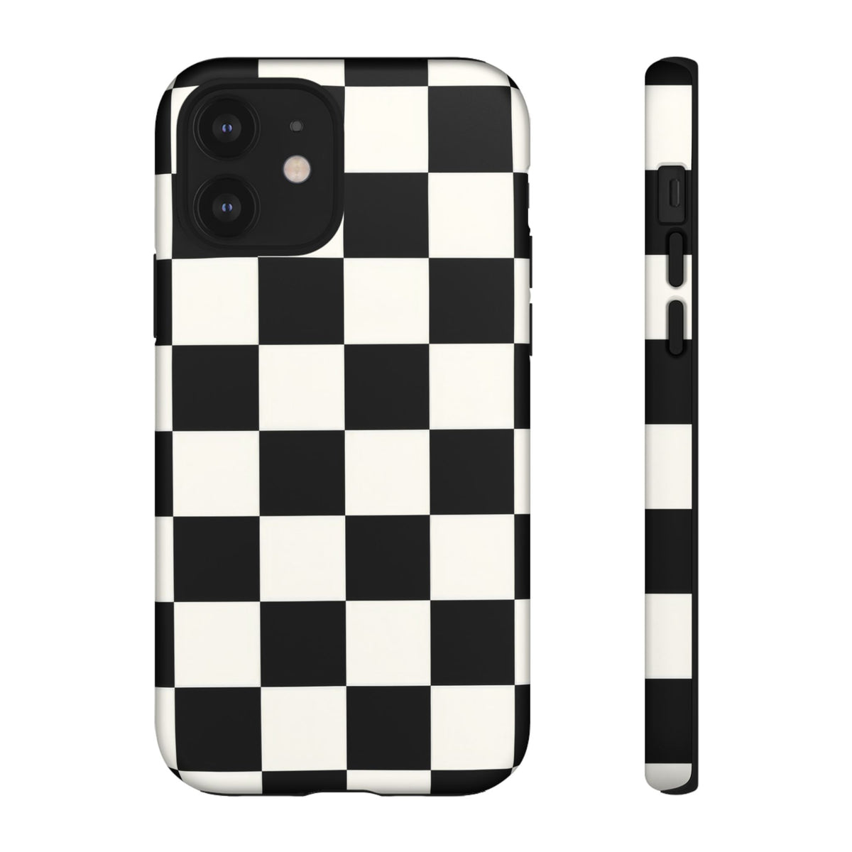 Classic Check iPhone Tough Case | Black & White Checkerboard