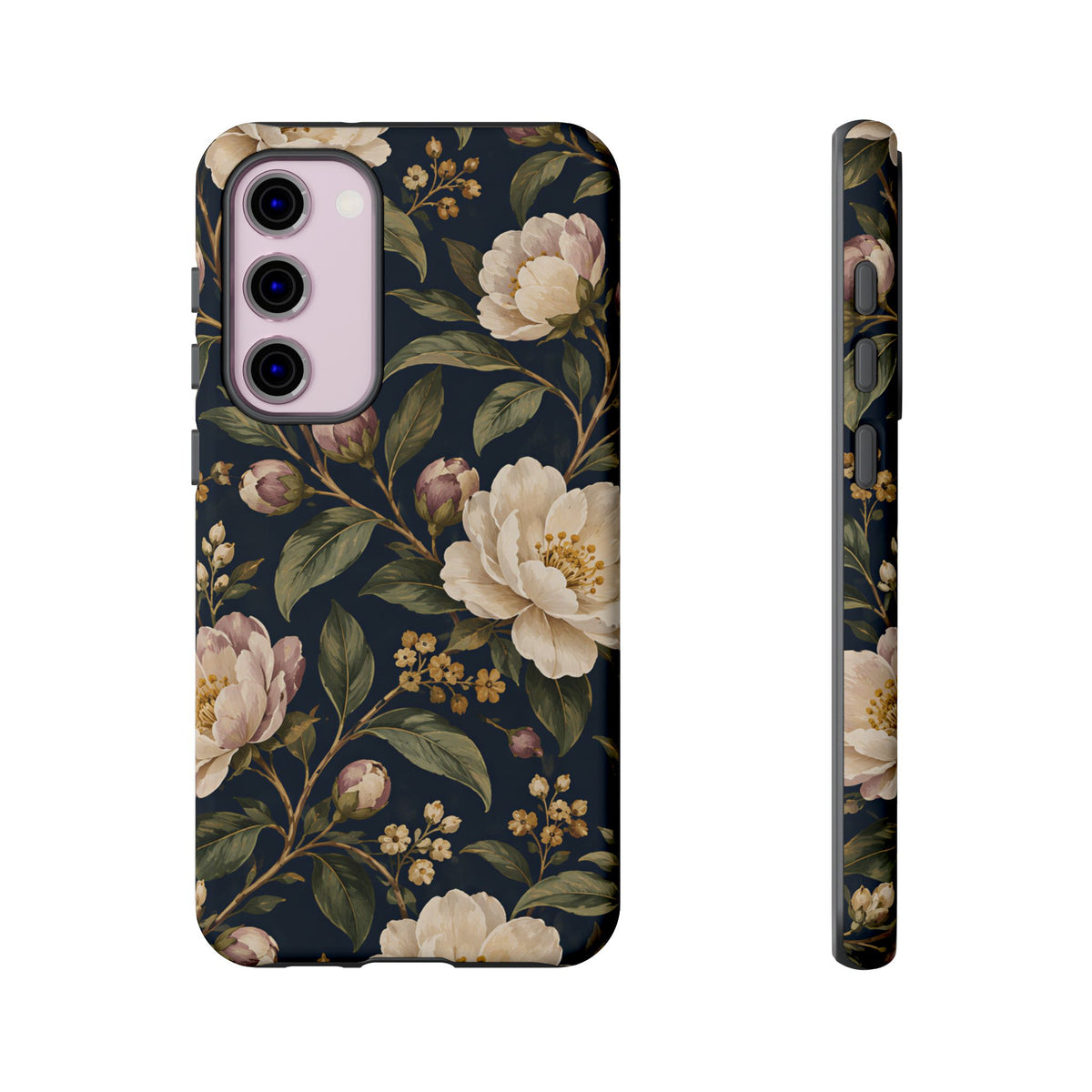 Dark Floral Samsung Galaxy Tough Case | Midnight Camellia