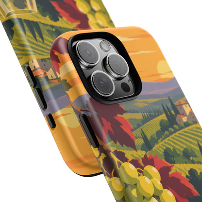 Wine & Grapes — Golden Vintage iPhone Tough Case | wine grapes