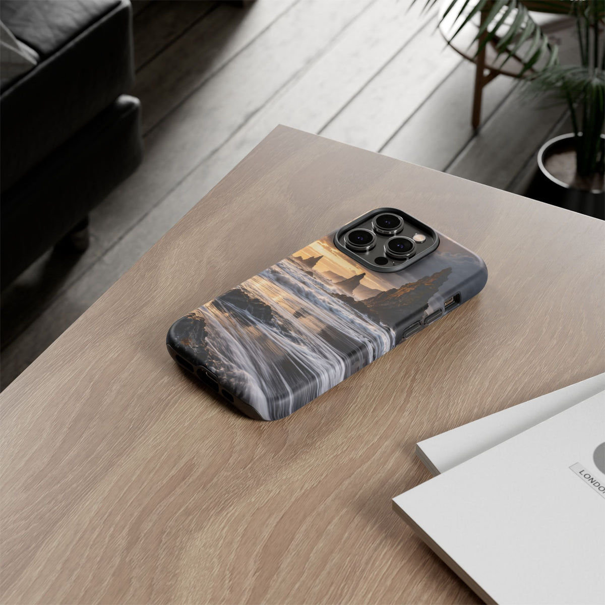 Black Sand and Silver iPhone Tough Case | black sand beach