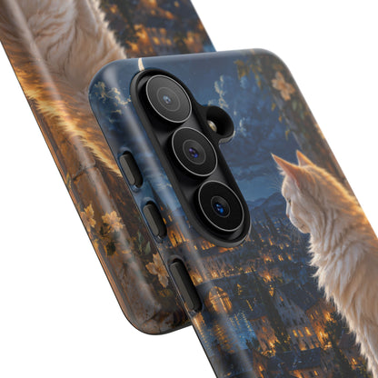 Moonlit Window Samsung Galaxy Tough Case | white cat