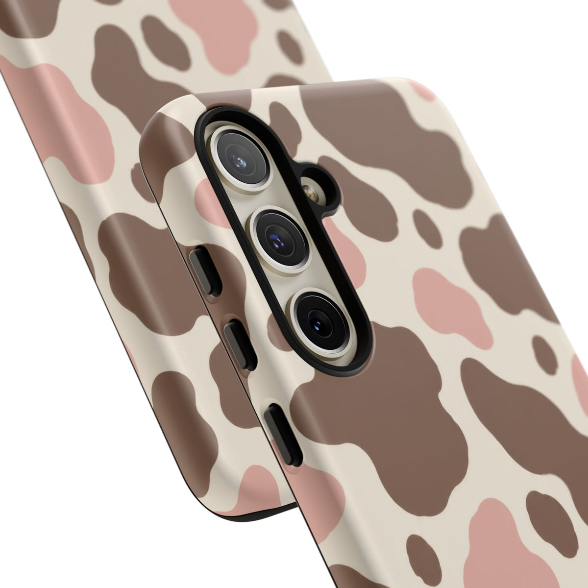Mocha Blush Samsung Galaxy Tough Case | Brown & Pink Cow Print