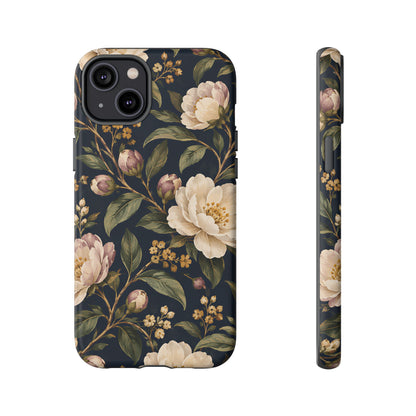 Dark Floral iPhone Tough Case | Midnight Camellia