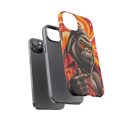 Velvet Groove iPhone Tough Case | Retro Disco Gorilla Art