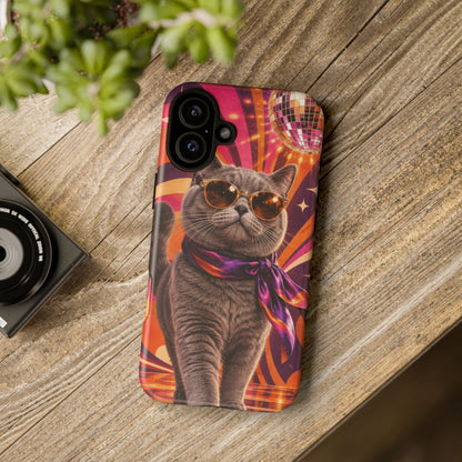 Disco Whiskers iPhone Tough Case | disco cat