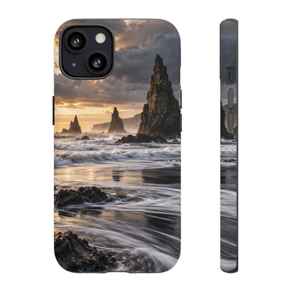 Black Sand and Silver iPhone Tough Case | black sand beach