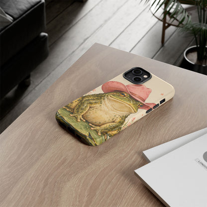Cowboy Frog iPhone Tough Case | Pink Hat Bullfrog