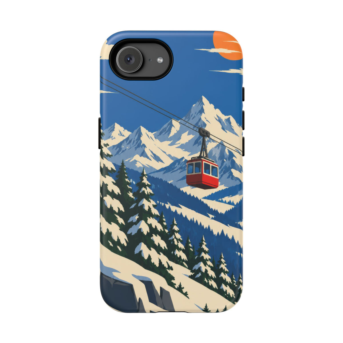 Swiss Skiing — Lift to the Sky iPhone Tough Case