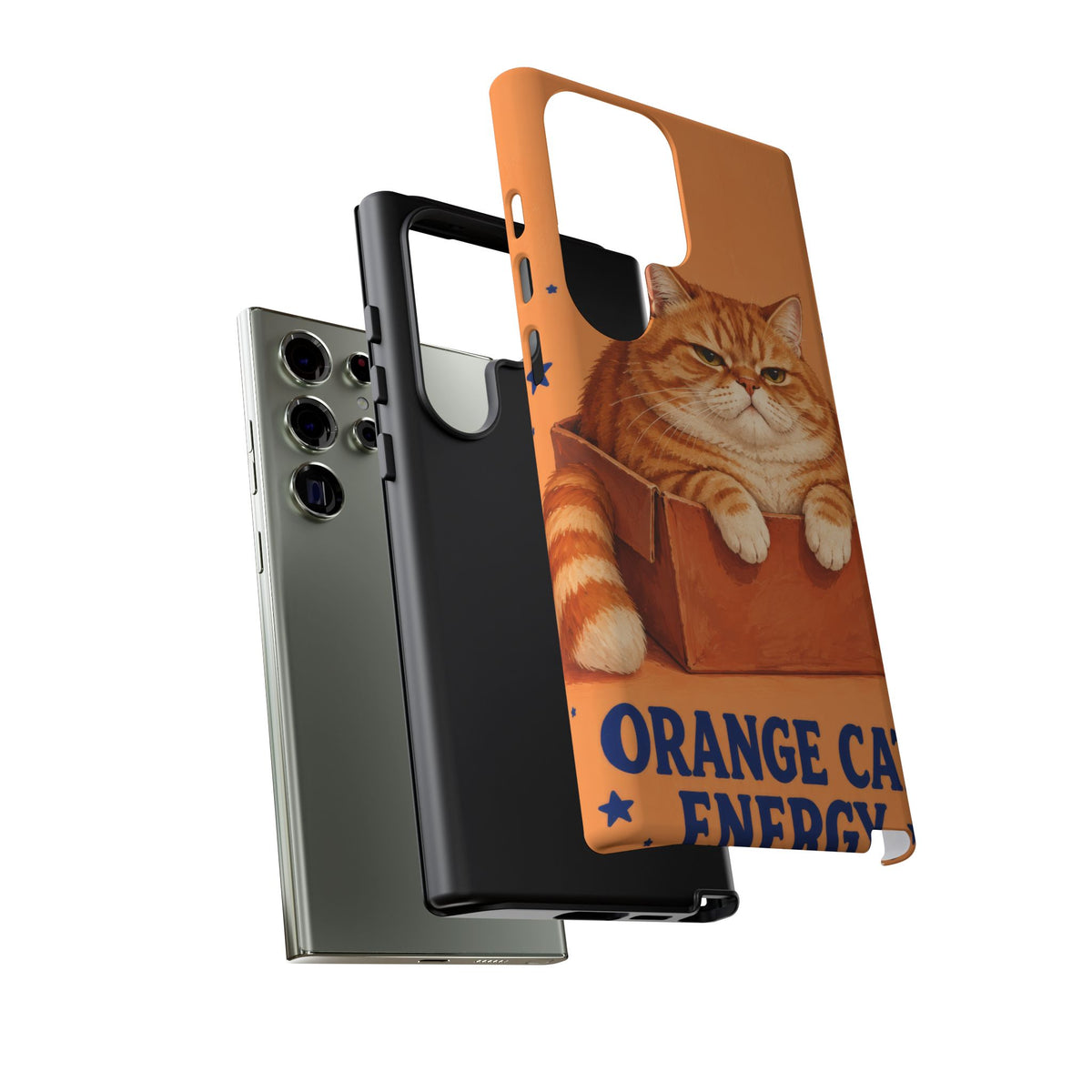 Orange Cat Energy Samsung Galaxy Tough Case