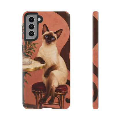 Espresso Cat Club Samsung Galaxy Tough Case | siamese cat