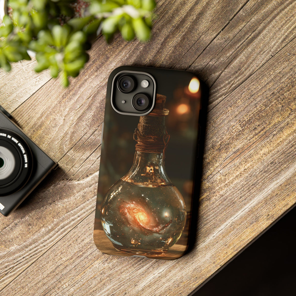 Bottled Cosmos iPhone Tough Case | Galaxy in an Antique Bottle