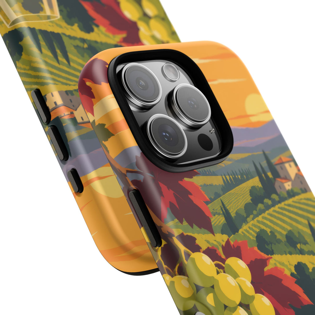 Wine & Grapes — Golden Vintage iPhone Tough Case | wine grapes