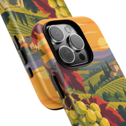 Wine & Grapes — Golden Vintage iPhone Tough Case | wine grapes