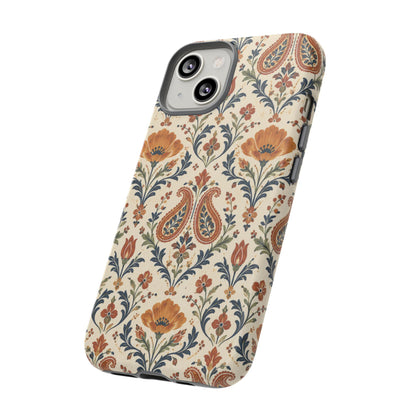 Terracotta Arabesque iPhone Tough Case | Terracotta Floral Paisley