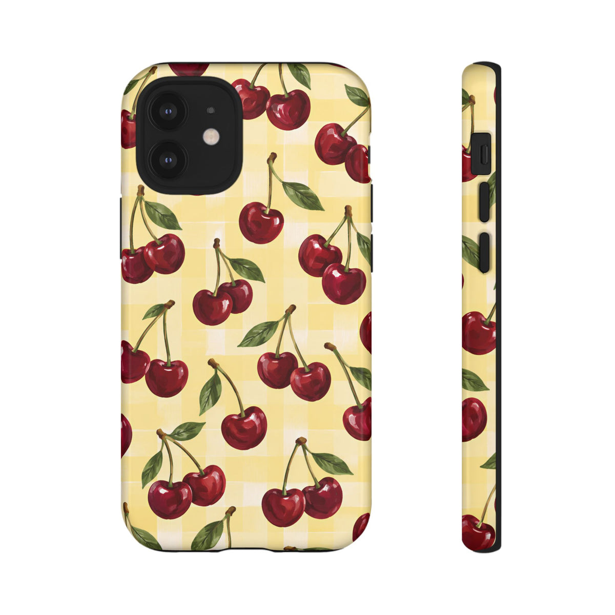Cherry Gingham iPhone Tough Case | Cherry Picnic