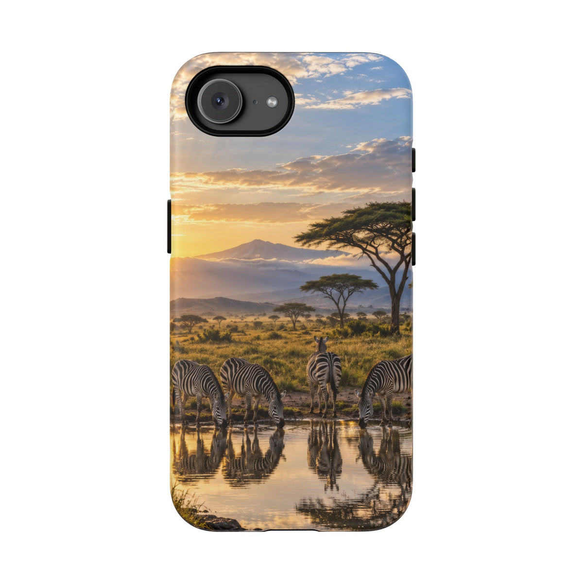Zebra Water Mirror iPhone Tough Case | zebra safari