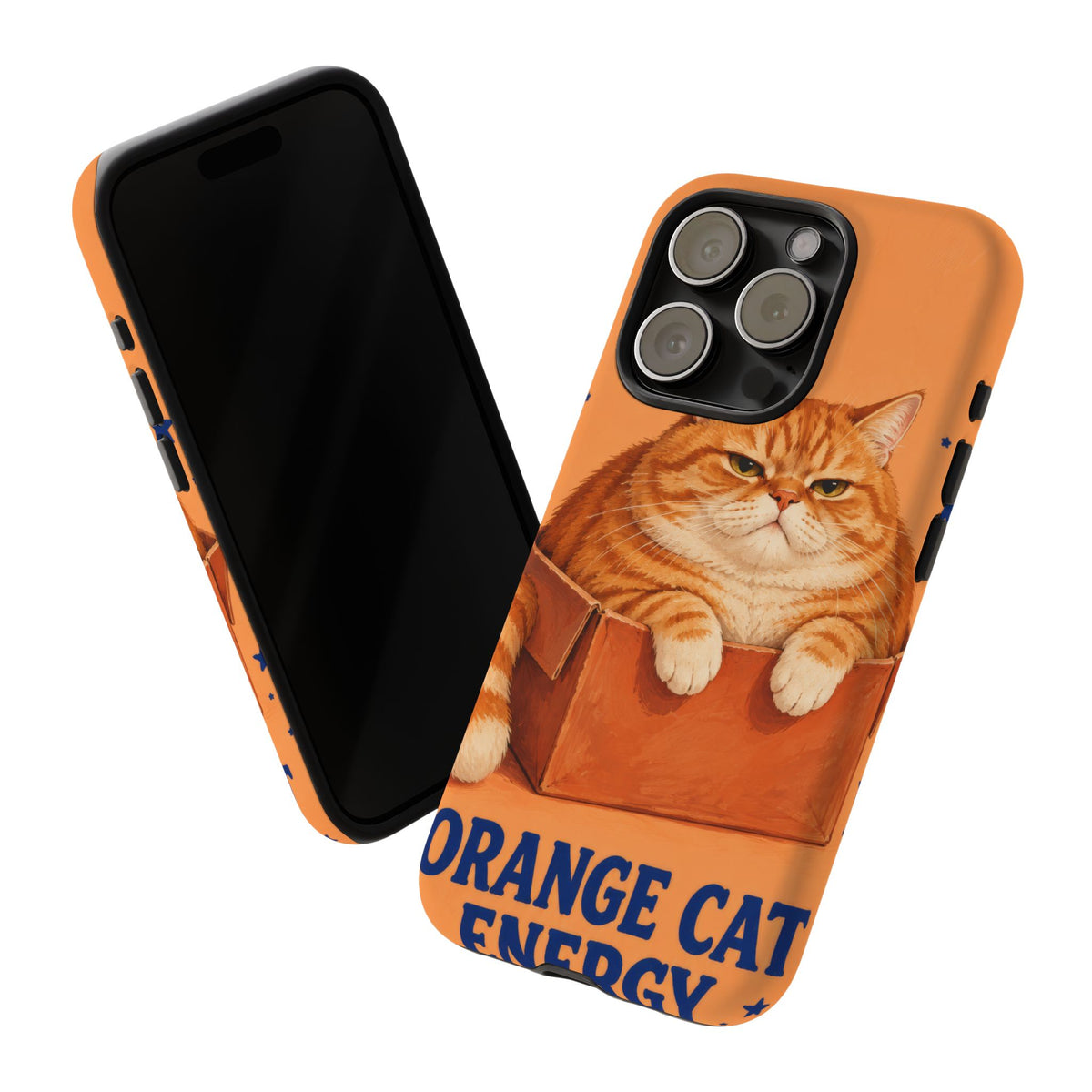 Orange Cat Energy iPhone Tough Case
