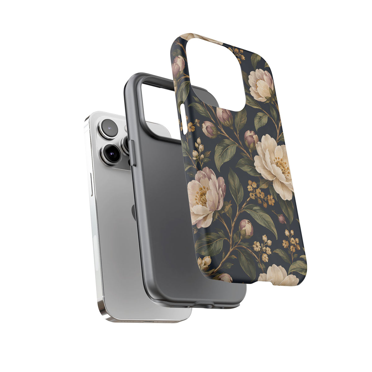 Dark Floral iPhone Tough Case | Midnight Camellia