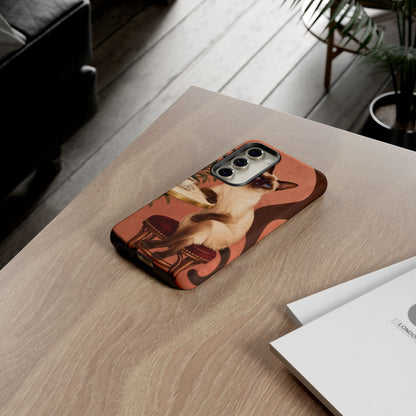 Espresso Cat Club Samsung Galaxy Tough Case | siamese cat