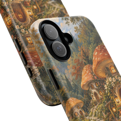 Honeycap Village iPhone Tough Case | Mushroom Village