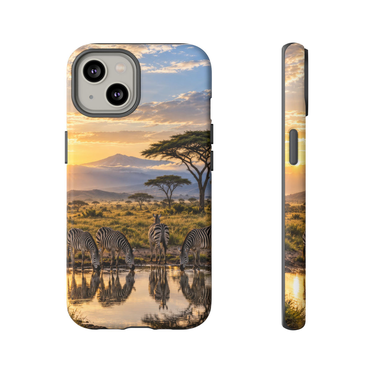 Zebra Water Mirror iPhone Tough Case | zebra safari