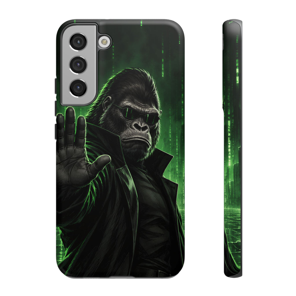 Cyberpunk Gorilla Samsung Galaxy Tough Case | Neon Code Silverback