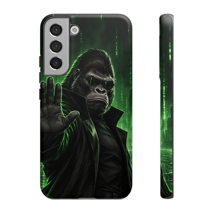 Cyberpunk Gorilla Samsung Galaxy Tough Case | Neon Code Silverback