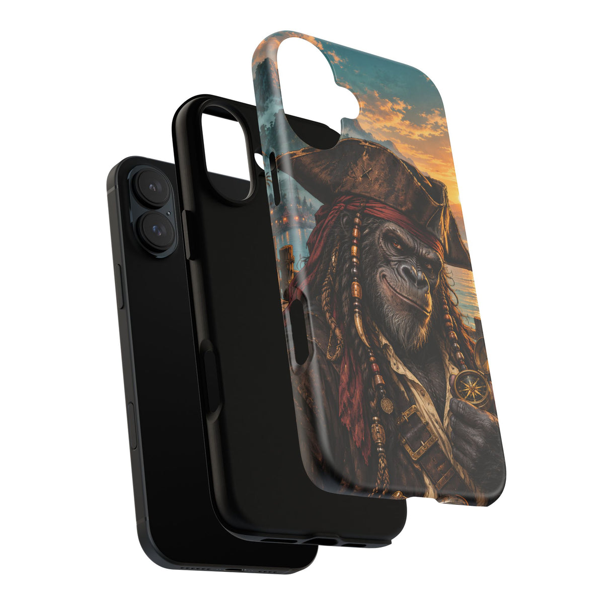 Pirate Gorilla iPhone Tough Case | Captain Silverback